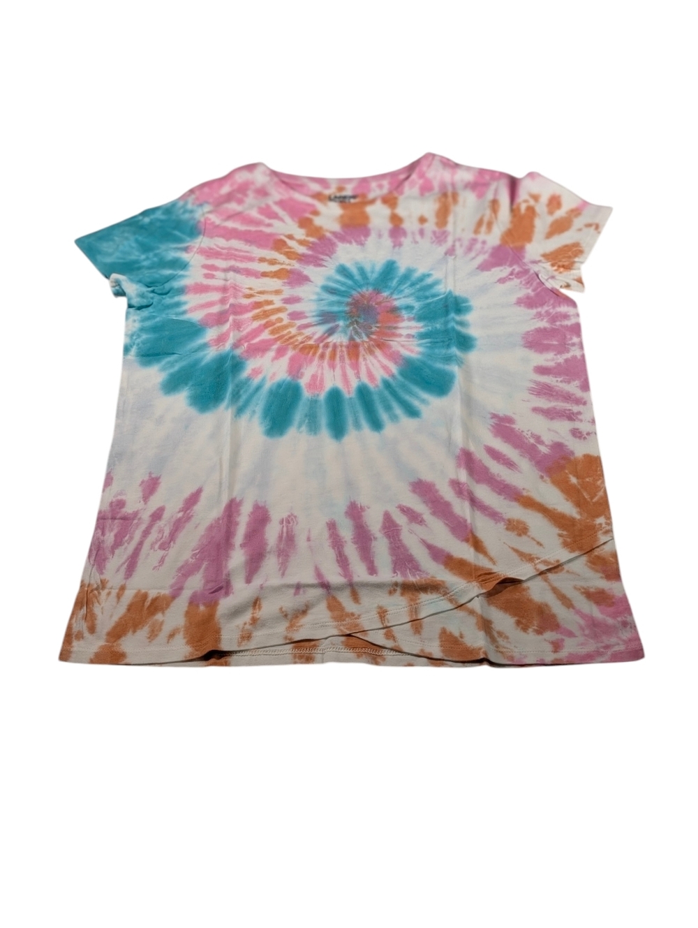 Lands' End PInk Multi Swirl Tie Dye T-Shirt Size XL